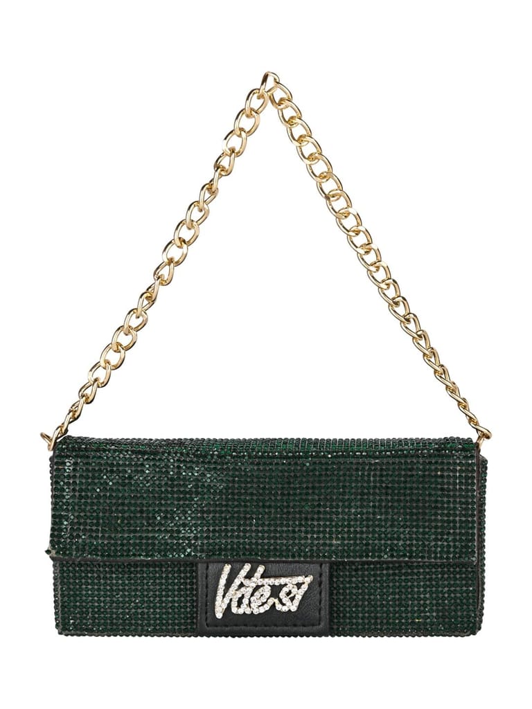 Green Rhinestone Accessory Case