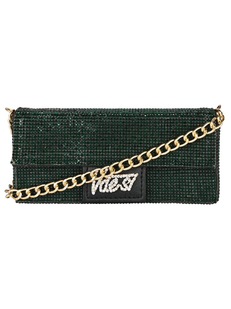 Green Rhinestone Accessory Case