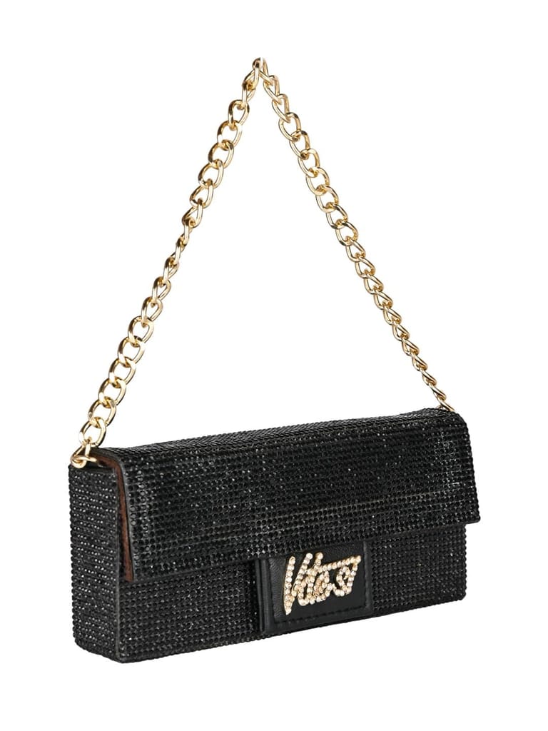 Black Rhinestone Accessory Case