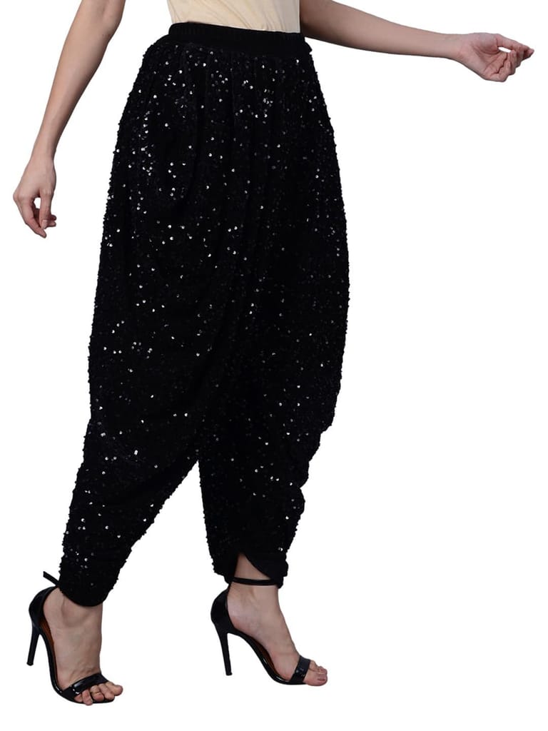 Vdesi Women Black Dhoti Pant
