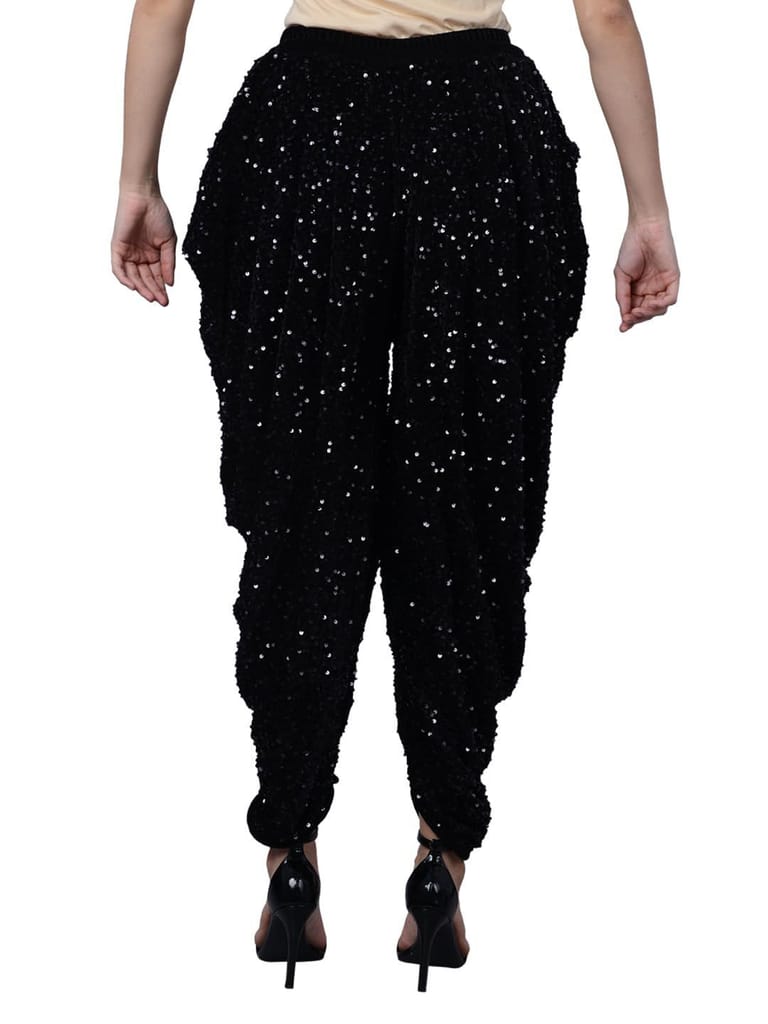 Vdesi Women Black Dhoti Pant