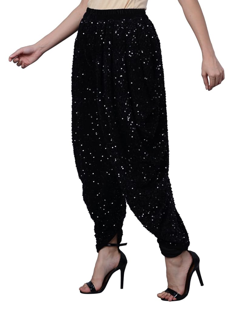 Vdesi Women Black Dhoti Pant