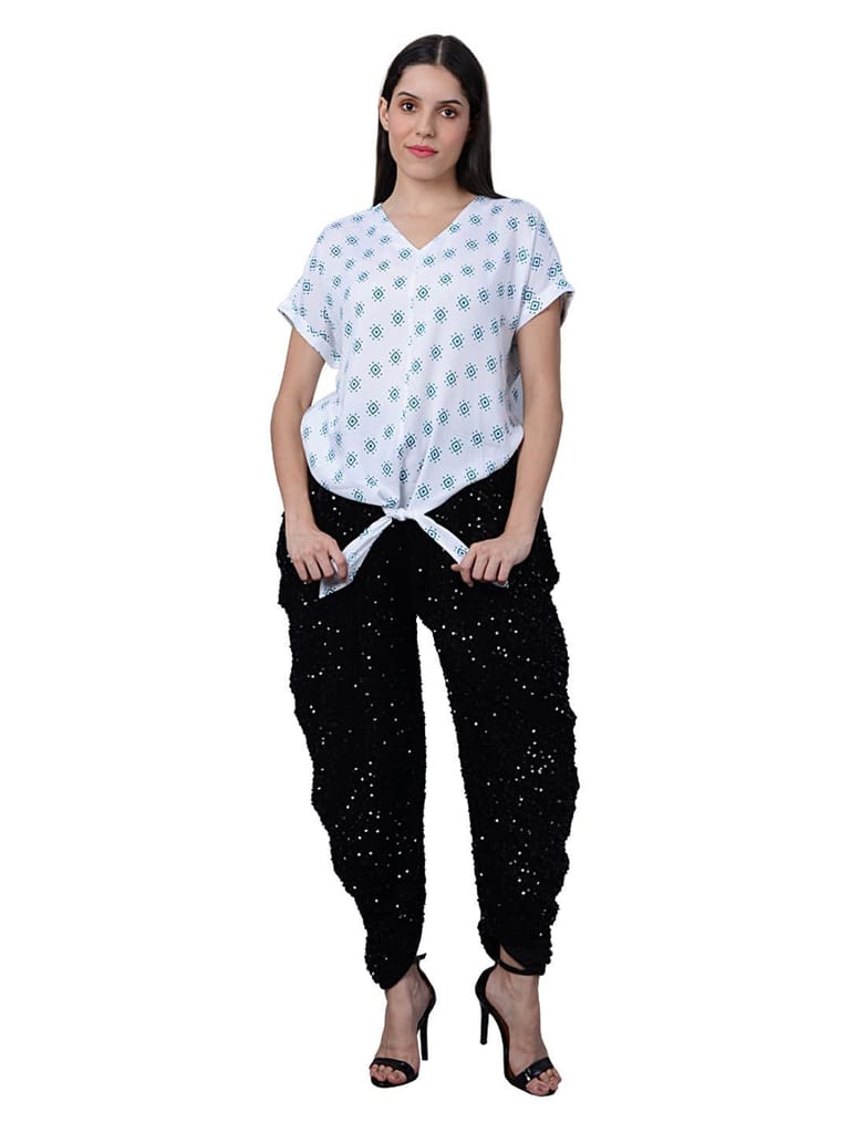 Vdesi Women Black Dhoti Pant