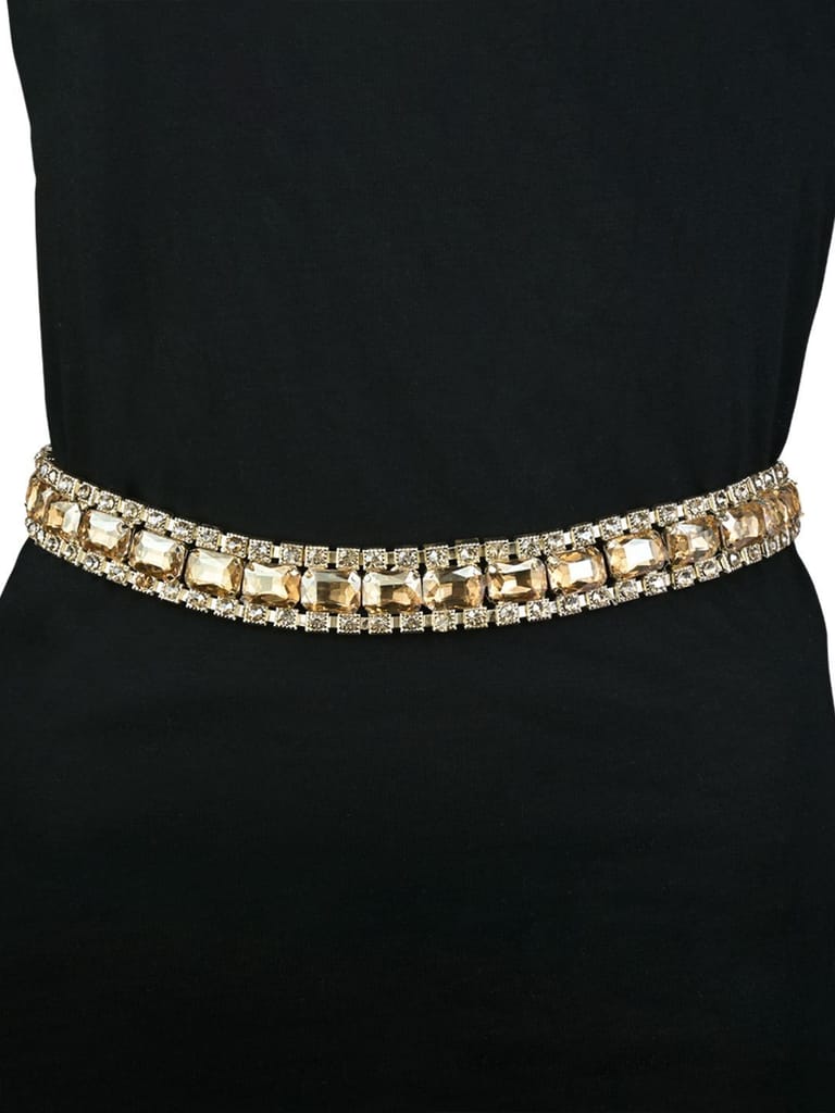 Gold stone studded belt
