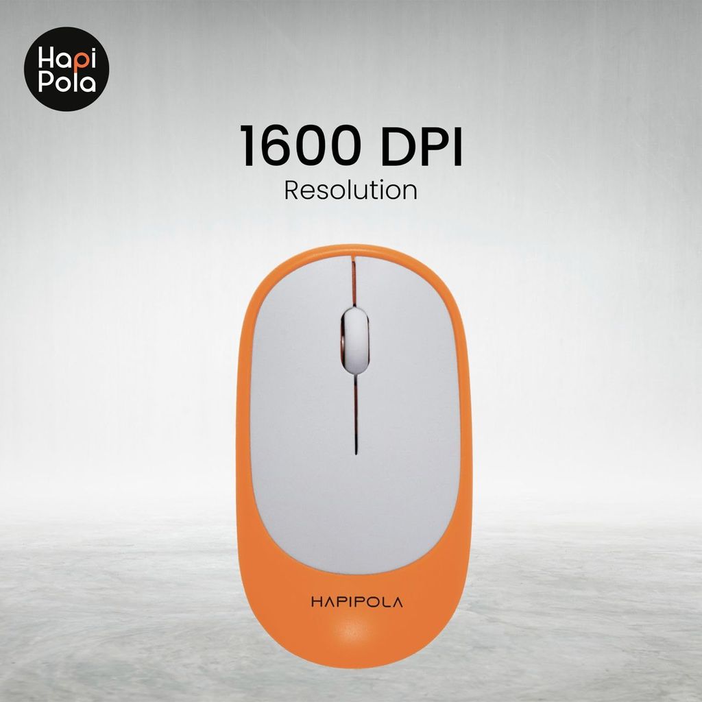 HAPIPOLA Mouse MAX Wireless Mouse, 1600 DPI, 2.4 Ghz RF Digital Technology, Plug-and-Play Optical Mouse