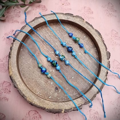 Jaipur Blue Pottery Rakhi Set