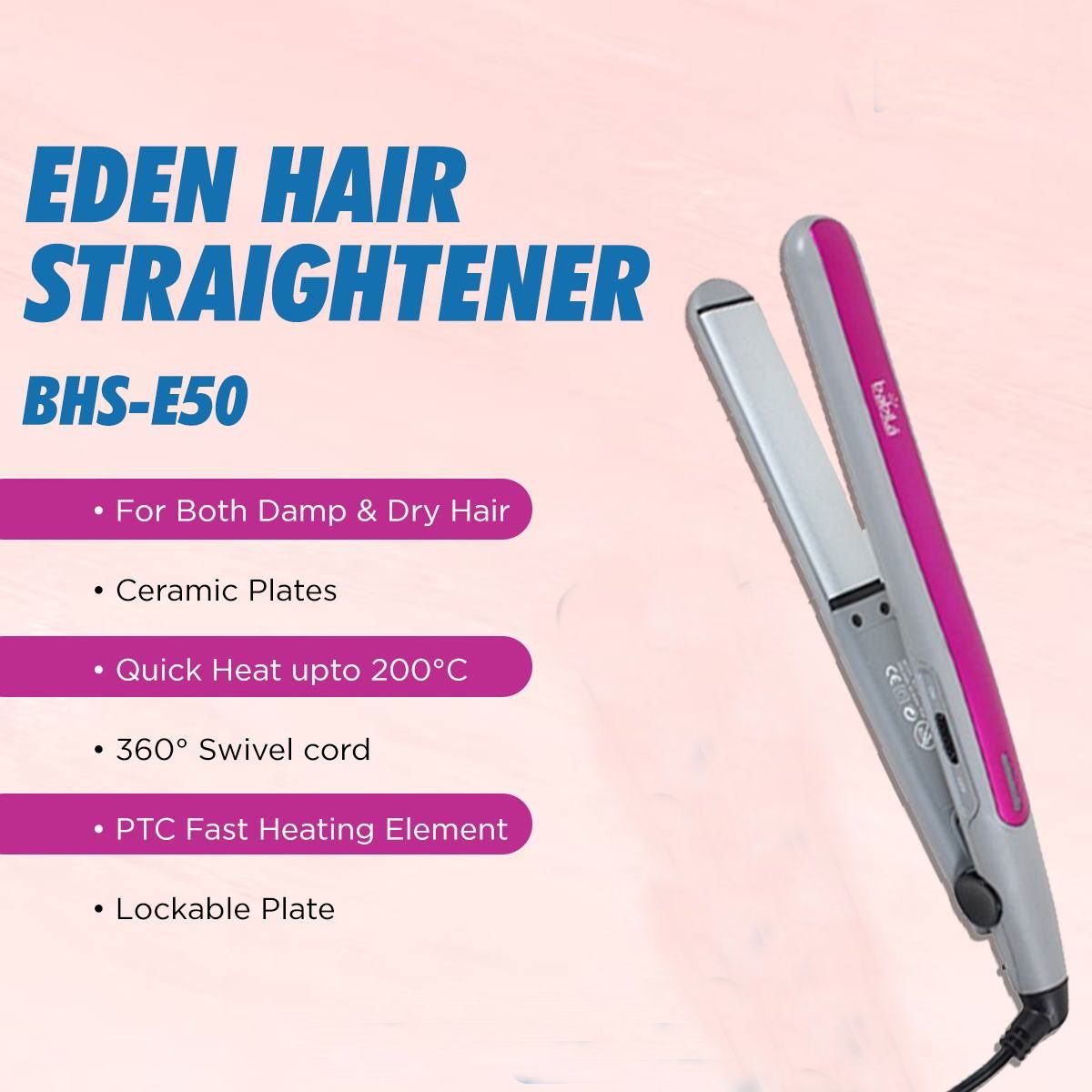 Babila EDEN Hair Straightener-BHS-E50