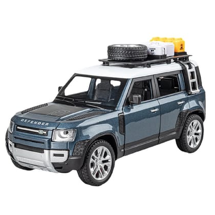 KTRS ENTERPRISE 1:24 Lnd Rver Dfender Bag Alloy Metal Pull Back Die-cast Car Model Pull Back car Super Openable Doors Sound and Light Doors & Light Music Boys Toys for Kids