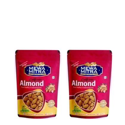 Regular  Almonds by MewaMitra | Premium California  Natural Raw Badam Rich in Fiber and Protein Nutritious and Delicious Crunchy Badam Giri 250grm