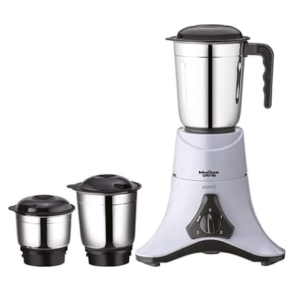 Khaitan Orfin PUNCH Juicer Mixer Grinder (3 Jars, Grey)