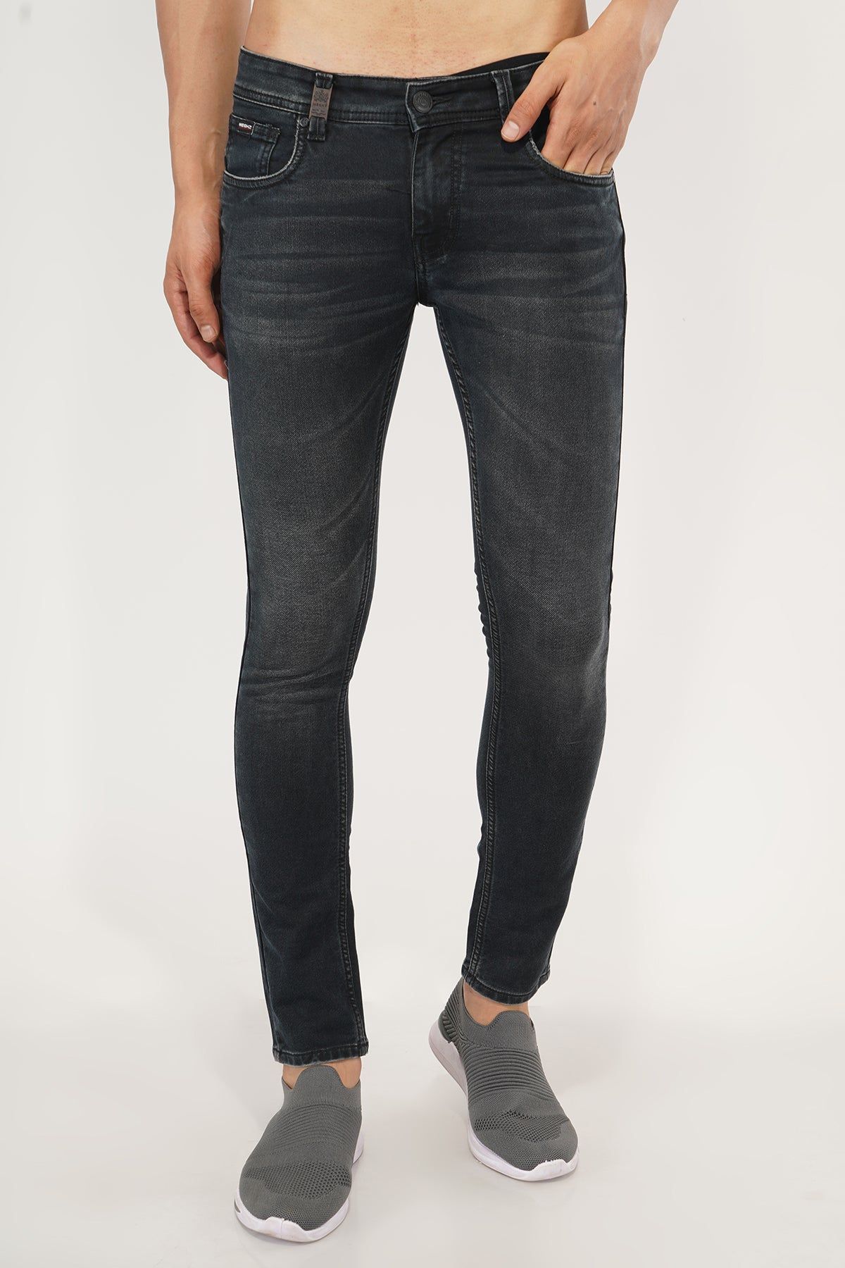 Men's Black Ankle Fit Jeans