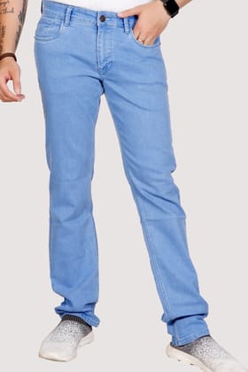 Men Light Blue Regular Jeans
