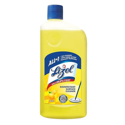 Lizol Citrus Surface Cleaner, 10x Cleaning, Triple Germ Action, 500ml  pack of 2