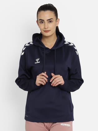 Core Xk Women Polyester Blue Hoodie