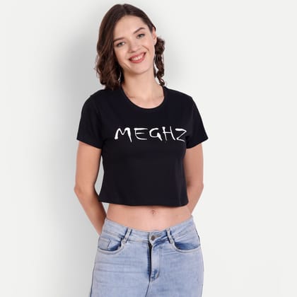 Women's Black Crop Top