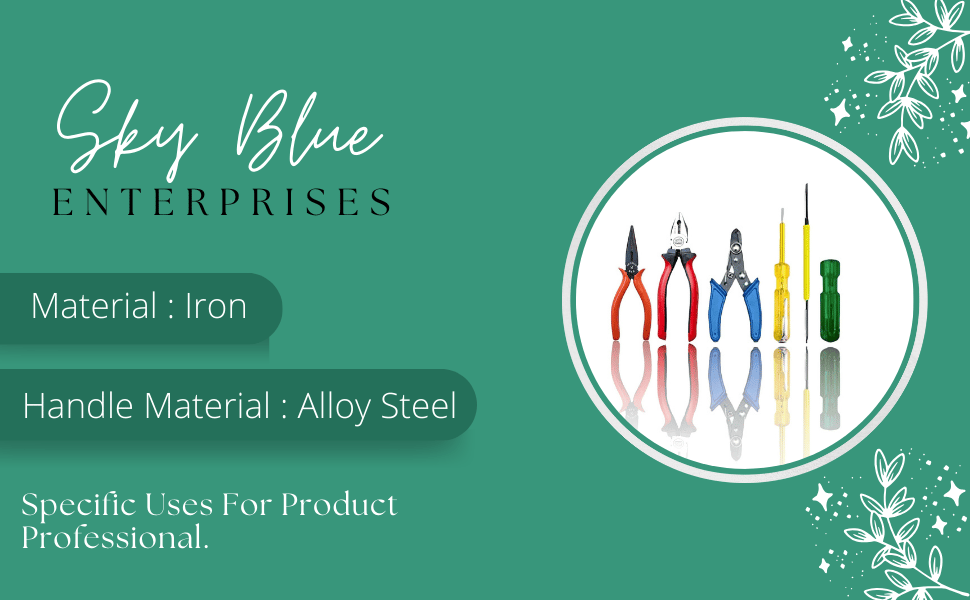 Sky Blue Multi Used 5-Piece Hand Tool Kit Set