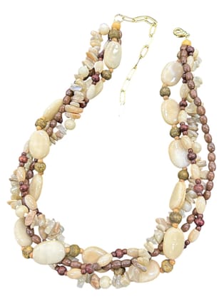 Handcrafted Boho Look Natural Colours Necklace for Women and Girls by Ishvaku New York