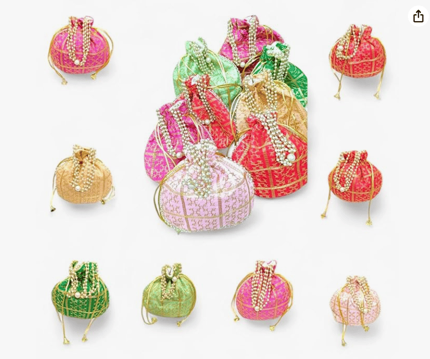 Multicolor Potli Bags (Pack of 50)