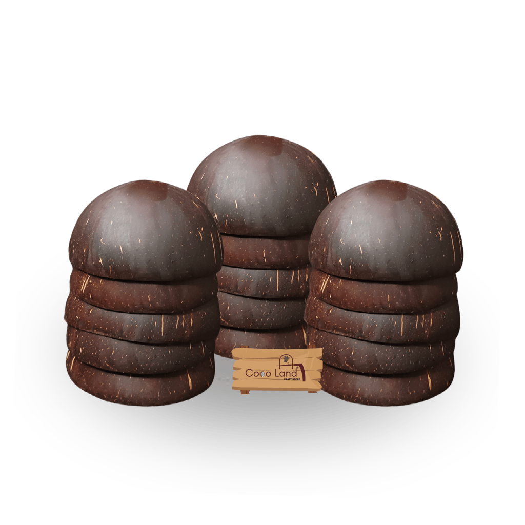 Coco Land Coconut Shell Matte Polished Bowl S-M-L 100-150-250 ml Decorative Bowl/ Candle Making Bowl /Showpieces /Handicraft/Candle Holder /Salad Bowl/Smoothie Bowl