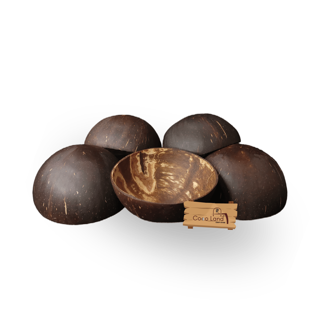Coco Land Coconut Shell Matte Polished Bowl S-M-L 100-150-250 ml Decorative Bowl/ Candle Making Bowl /Showpieces /Handicraft/Candle Holder /Salad Bowl/Smoothie Bowl
