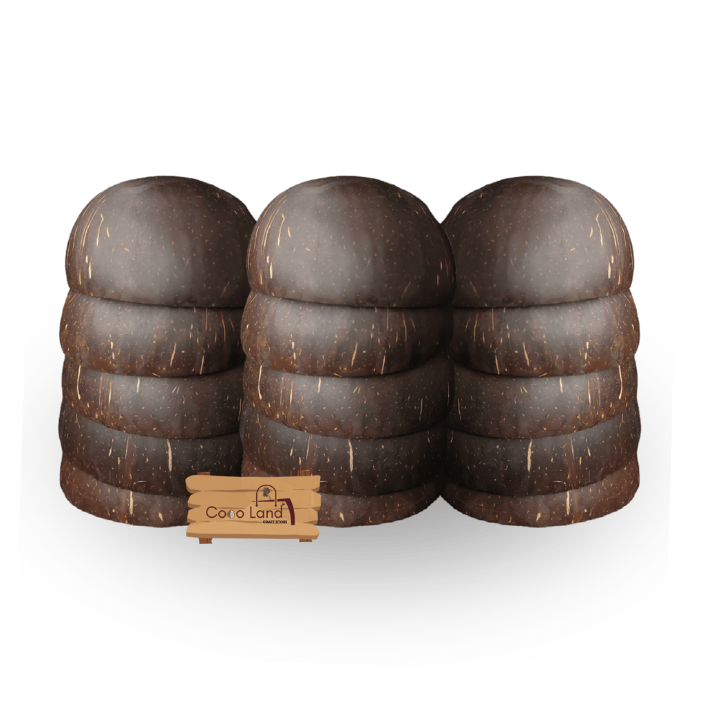 Coco Land Coconut Shell Matte Polished Bowl S-M-L 100-150-250 ml Decorative Bowl/ Candle Making Bowl /Showpieces /Handicraft/Candle Holder /Salad Bowl/Smoothie Bowl