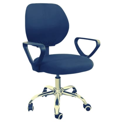 PENTHOOM Office Chair Cover Stretchable, Removable Washable Computer Chair Cover for Office, Rolling Chair Cover - Navy Blue