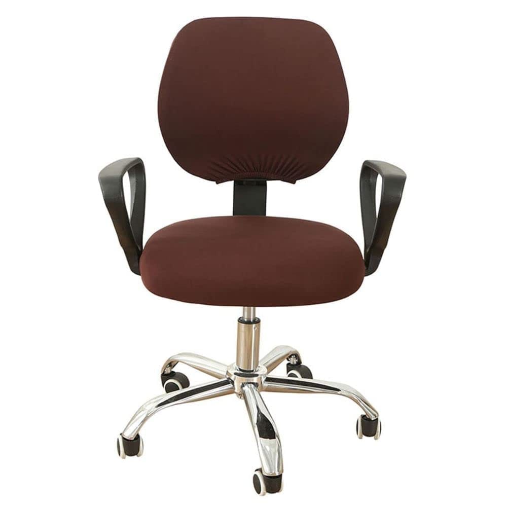PENTHOOM Office Chair Cover Stretchable, Removable Washable Computer Chair Cover for Office, Rolling Chair Cover - Brown
