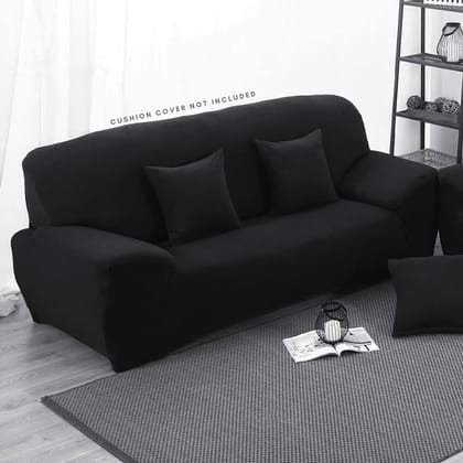 PENTHOOM Elastic Sofa Cover 3 Seater Fully Covered| Plain Sofa Cover Big Elasticity Sofa Cover with High-Density Fabric | Perfect Size Couch Cover Sofa Slip Cover