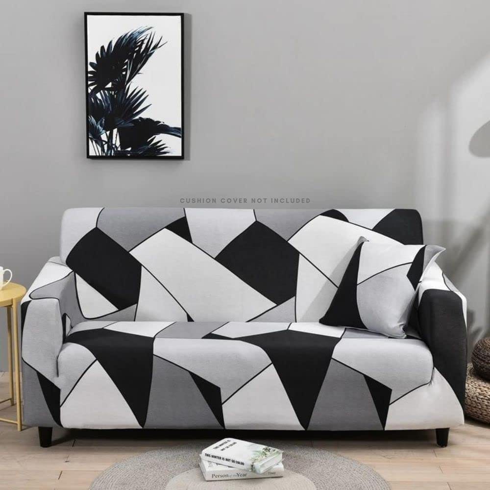 PENTHOOM Elastic Sofa Cover 3 Seater Fully Covered| Plain Sofa Cover Big Elasticity Sofa Cover with High-Density Fabric | Perfect Size Couch Cover Sofa Slip Cover