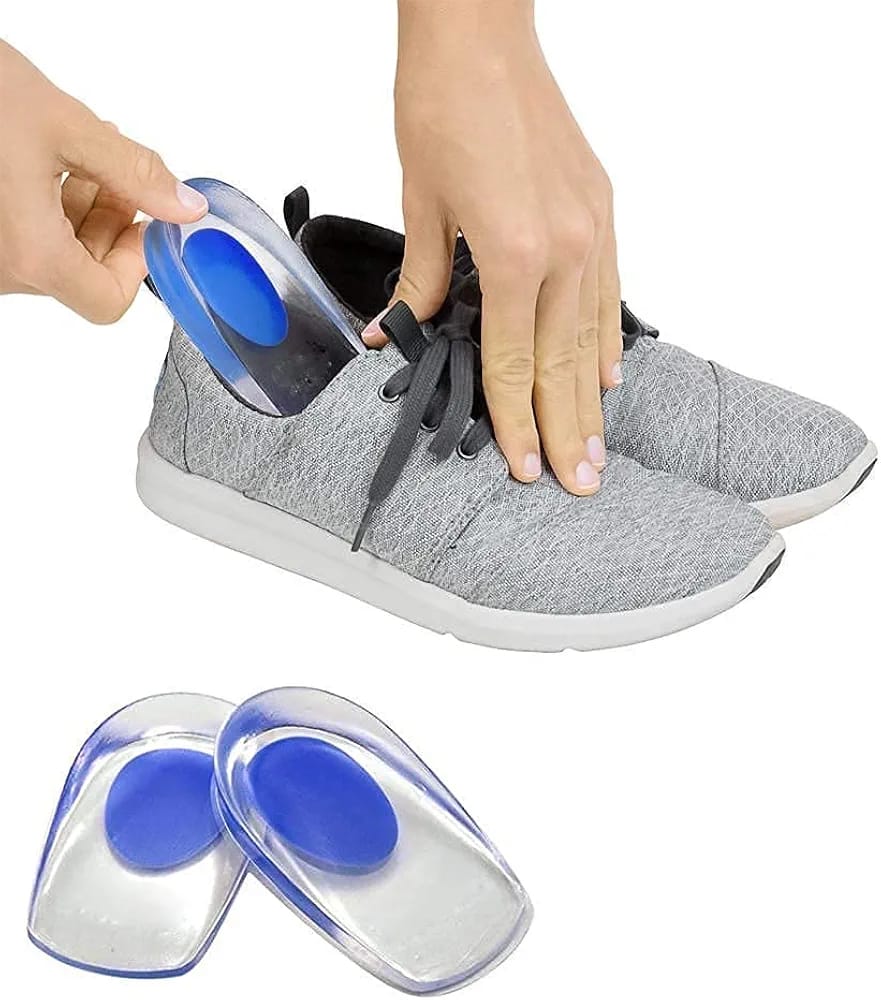 Comfort Shoe Inserts for Women and Men - 2 Pairs of Gel Heel Cups for Plantar Fasciitis, Heel Pain, Bone Spurs, Achilles Tendonitis - Shoe Inserts for Running, Work Boots, and All Day Comfort