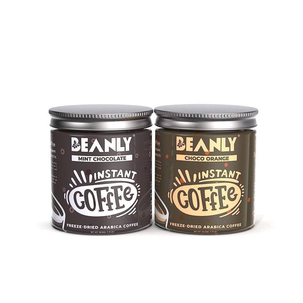 Beanly Instant Coffee Combo Pack of Choco-Orange & Mint-Chocolate