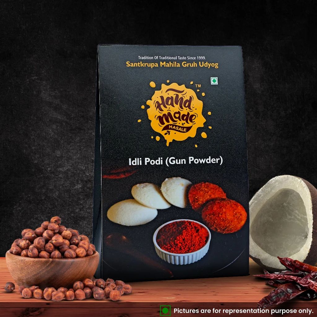 Handmade Masale Idli Podi (Gun Powder) - 100% Natural & Authentic South Indian Spice Blend for Idlis, Dosas, Uttapams & More