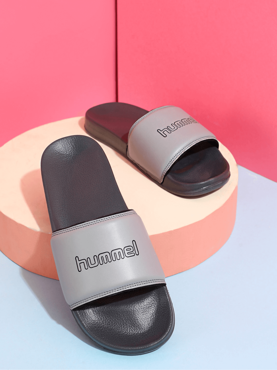 chappal mens cushioned slides hummel CLASSIC MEN SLIDERS Comfortable Cushioned Sole Arch Support