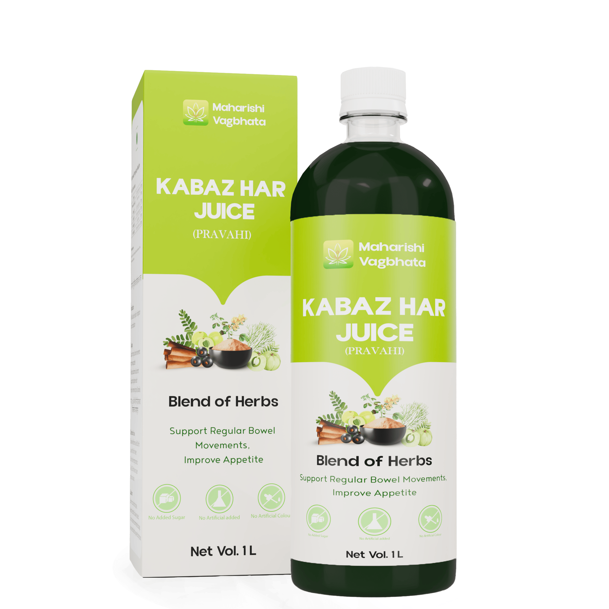 Maharishi Vagbhata Kabaz Har Juice (1 Ltr) | Enriched with Triphala, Saunf, & Rewand Cheni | Improve Gut Health, Natural & Ayurvedic Aid for Digestion and Metabolism