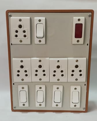 6A 5 Sockets (5 Pin Socket) & 5 Switch Extension Box with Indicator, 6A Plug & 20m Wire
