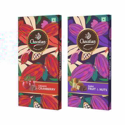 Chocolian Bakers Creamy Cranberry & Dark Chocolate with Fruit & Nut | Dark Chocolate | 100% Veg | Eggless |