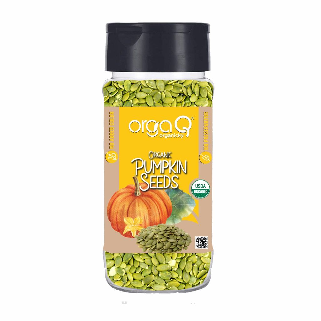OrgaQ Organicky Organic Pumpkin Seeds: Protein and Fibre Dietary Supplement That Boosts Immunity Pumpkin Seeds Eat Them to Lose Weight