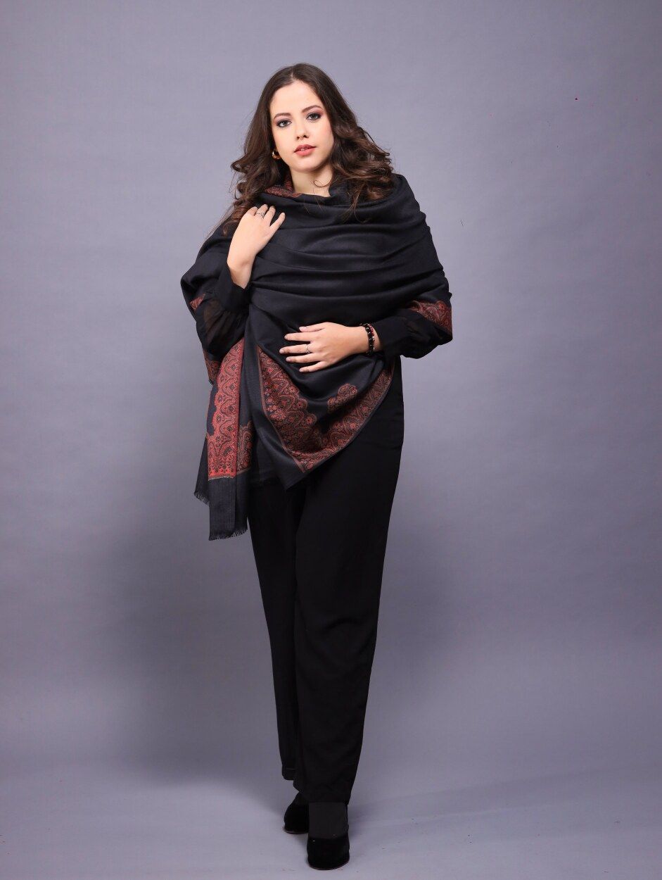 Kunj Embroidery Look Shawl for women