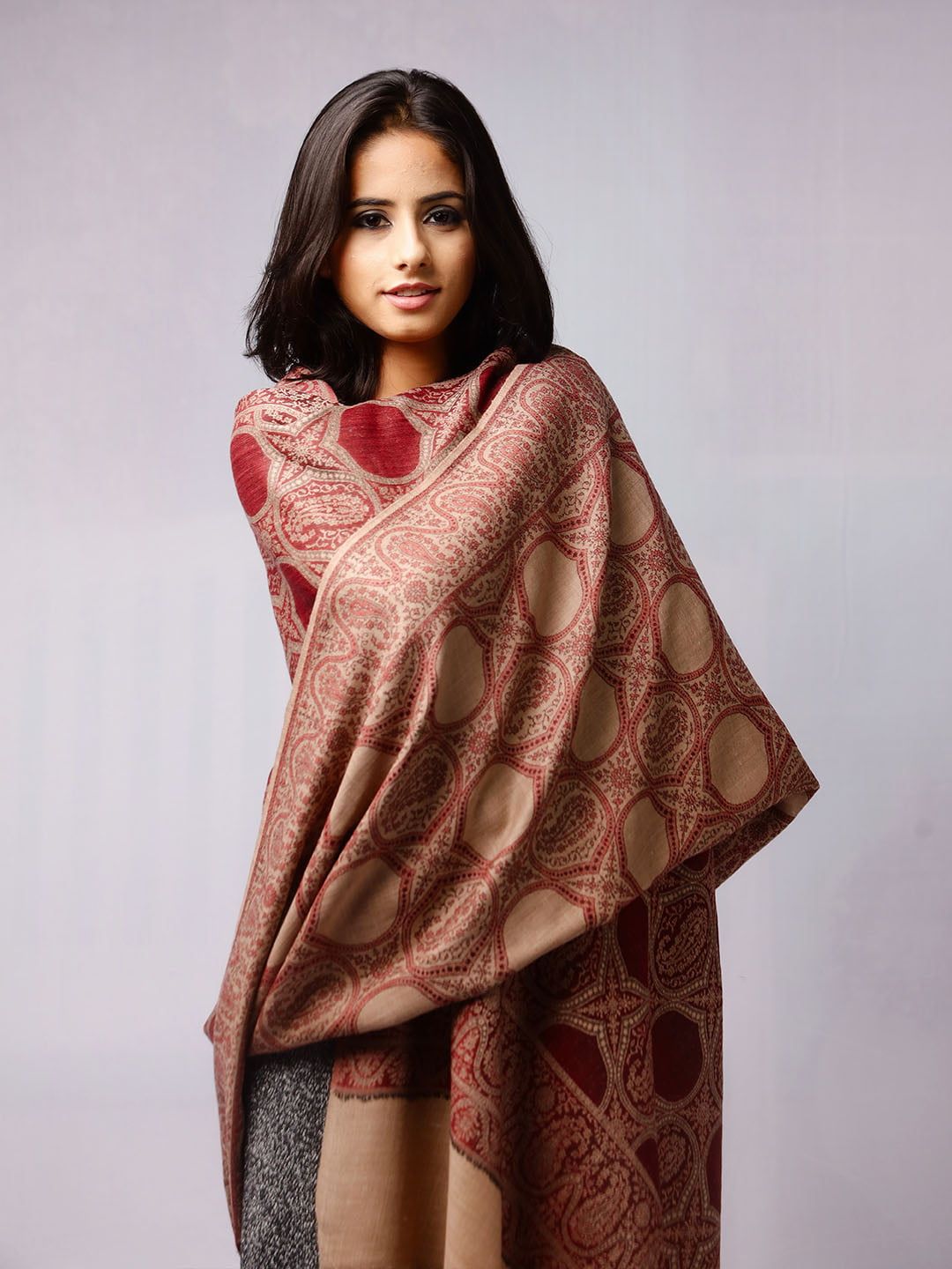 Hexa Block Reversible Shawl