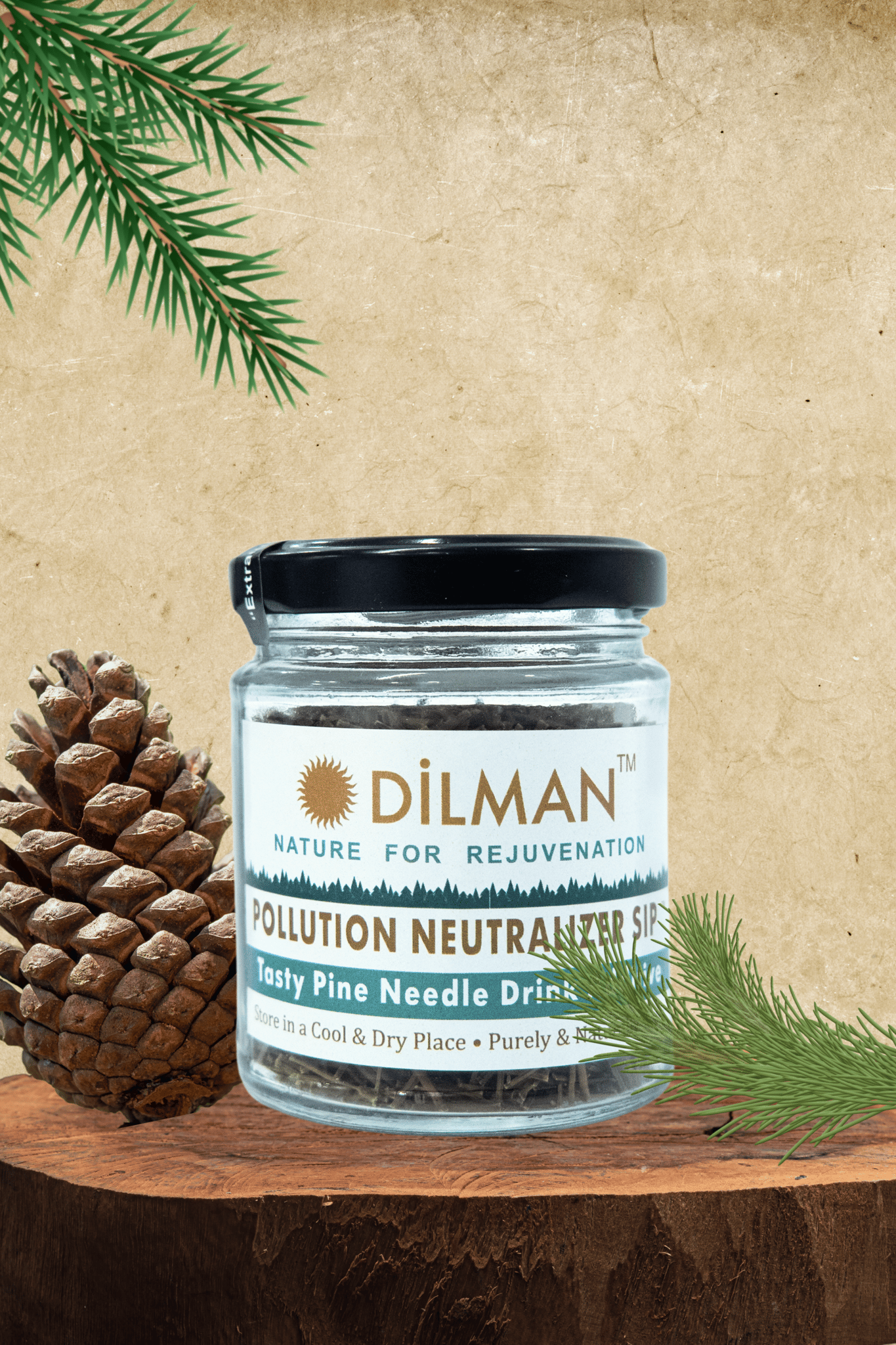 Dilman Pure Pine Needle Drink - Natural Pollution Neutralizer for Rejuvenation