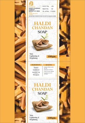 Haldi Chandan Skin Lightening and Brightening Soap Pack of 2