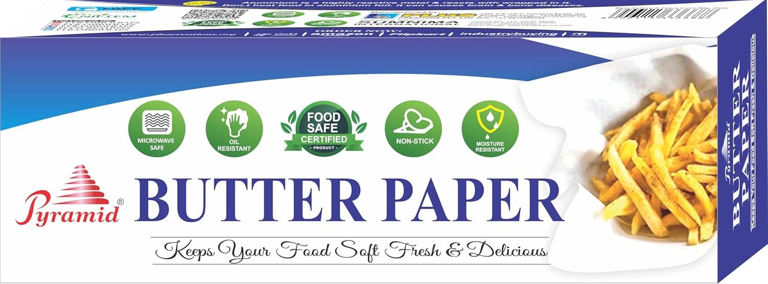 "Pyramid Butter Paper - Keeps Your Food Soft, Fresh & Delicious"
