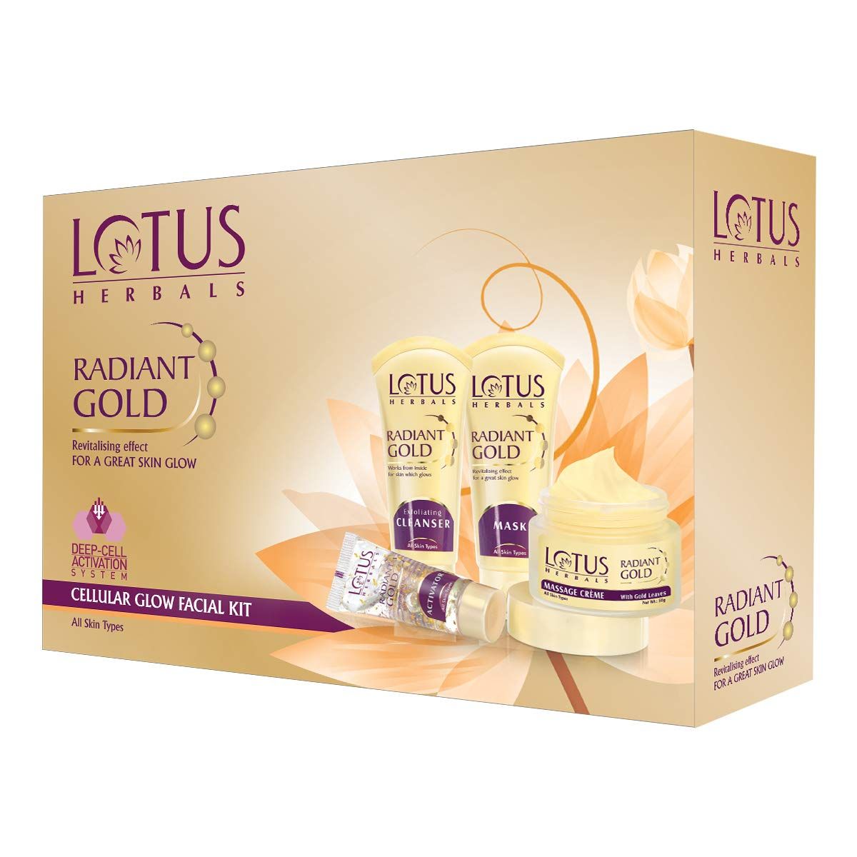 LOTUS - HERBALS RADIANT GOLD FACIAL KIT (170 GMS)