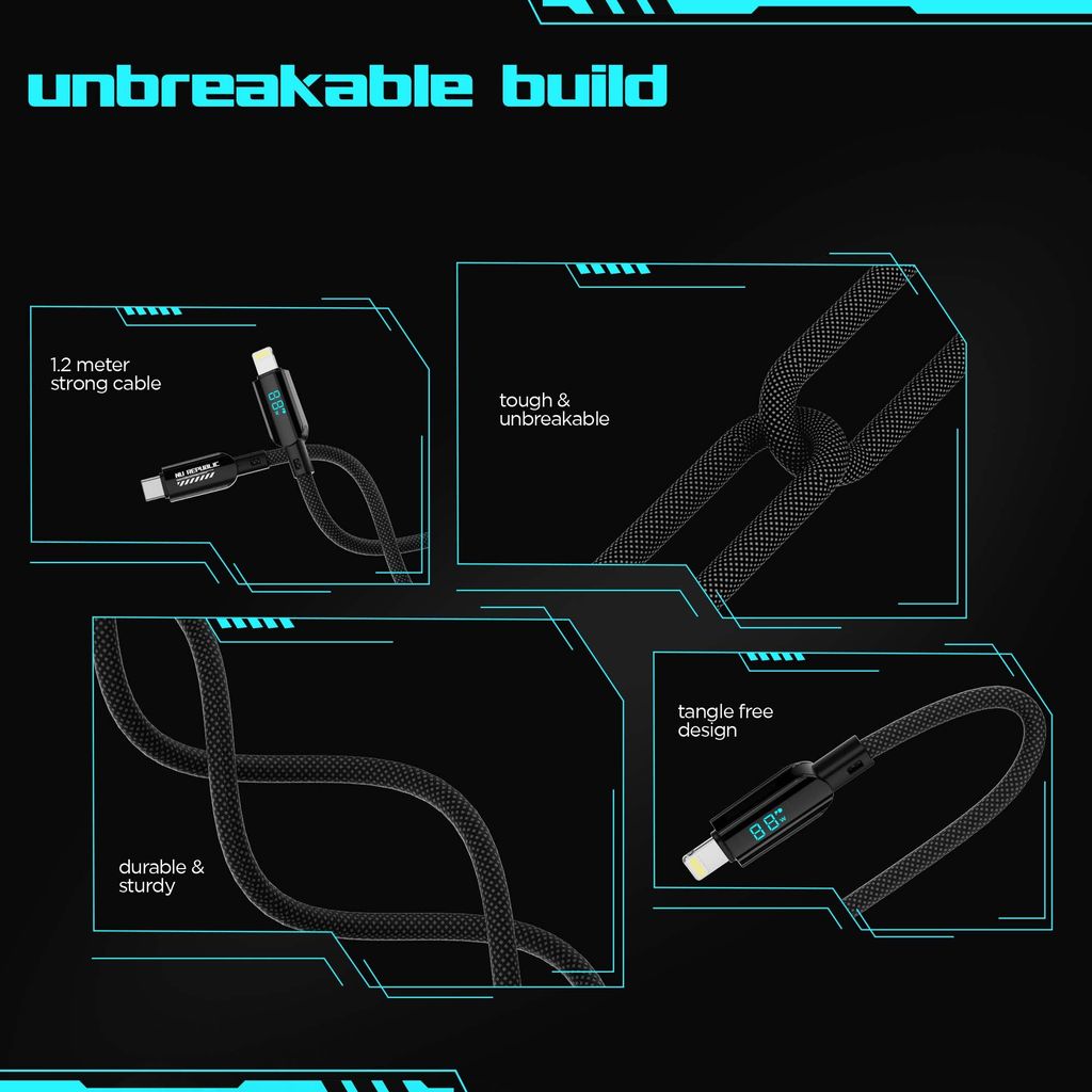 Blaze Fusion Spot LED Display Cable (Type-C to Type-L)