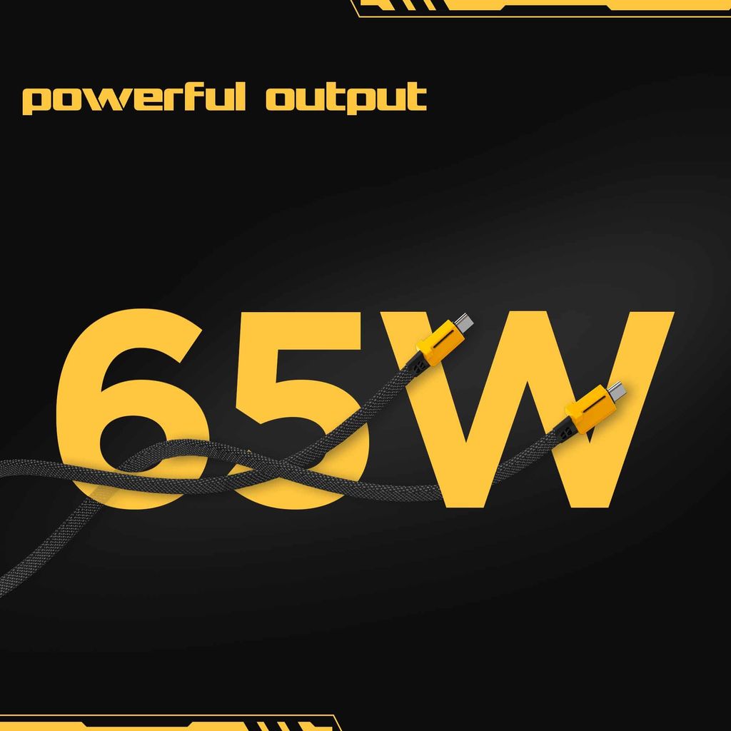 Blaze Fusion 65W Fast Charging Carbon fiber design cable (C-C Type)