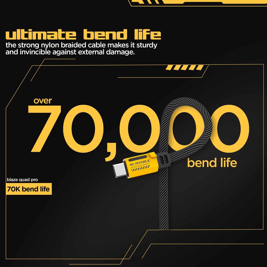 Blaze Fusion 65W Fast Charging Carbon fiber design cable (C-C Type)