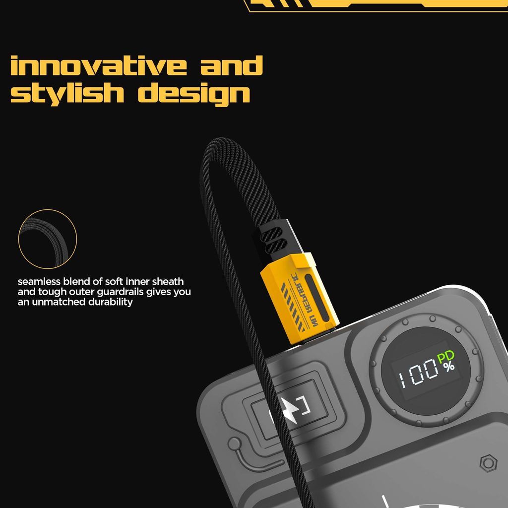 Blaze Fusion 65W Fast Charging Carbon fiber design cable (C-C Type)