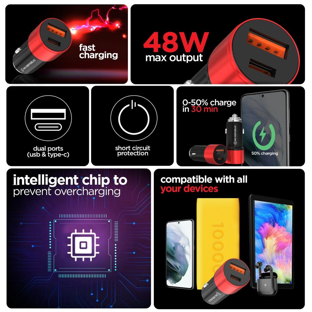 Swift All in one 48W Car Charger