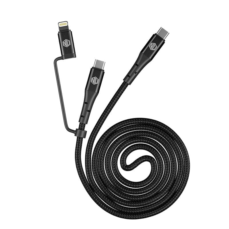 Blaze Duo 80W 2 in 1 Braided Cable (Type-C to Type-C to Type-L)