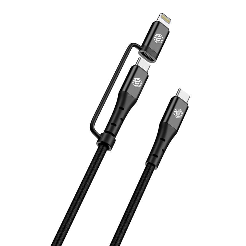 Blaze Duo 80W 2 in 1 Braided Cable (Type-C to Type-C to Type-L)